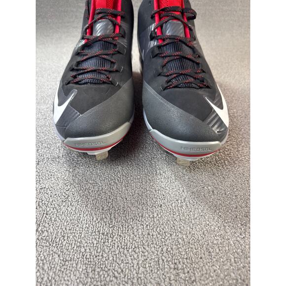 Nike Mens Cleats Air Max MVP Elite 2 3/4 Baseball Metal Cleats US 16 Black Red - Picture 5 of 9